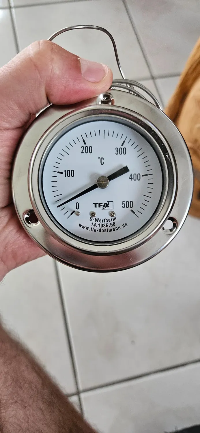 TFA Dostmann 14.1036 Pizzathermometer Edelstahl 500°C Flansch