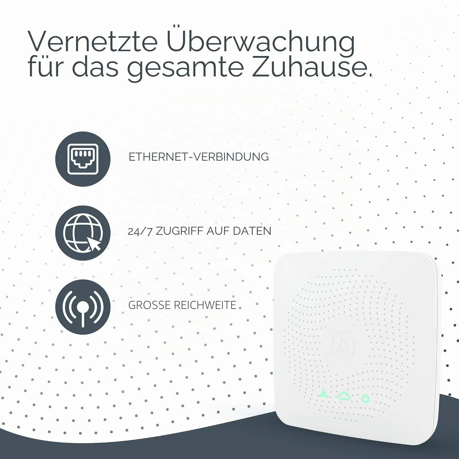 Airthings Hub für Wave Luftqualitätsmonitore mit App