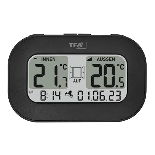 TFA Dostmann Cool@Home 30.3046.01 Funk-Thermometer schwarz Lüftungsalarm