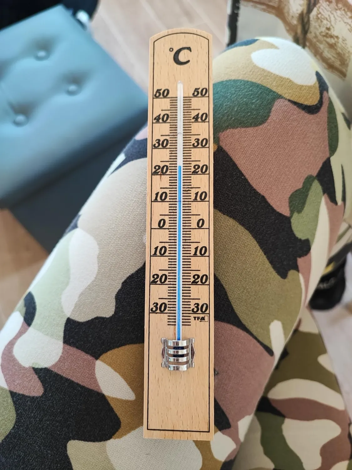TFA Dostmann 12.1004 Innenthermometer Holz 1 Stück genau