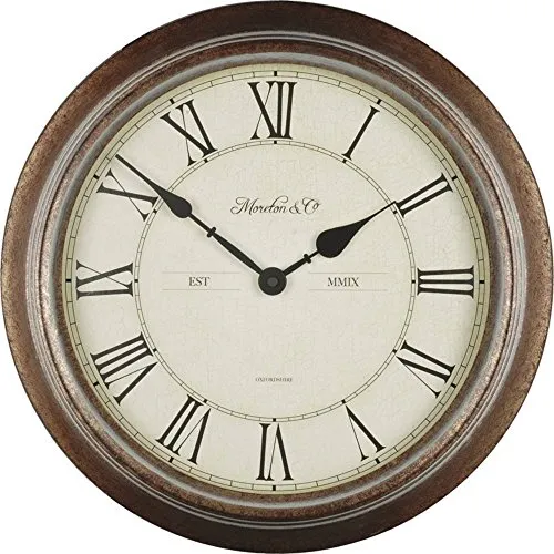 Technoline WT 7006 Außenwanduhr Braun 36 cm Quarzwerk