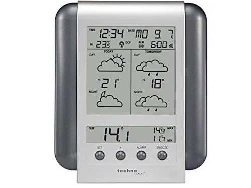 Technoline Meteotronic WM 5412 Wetterstation silber 90 Regionen