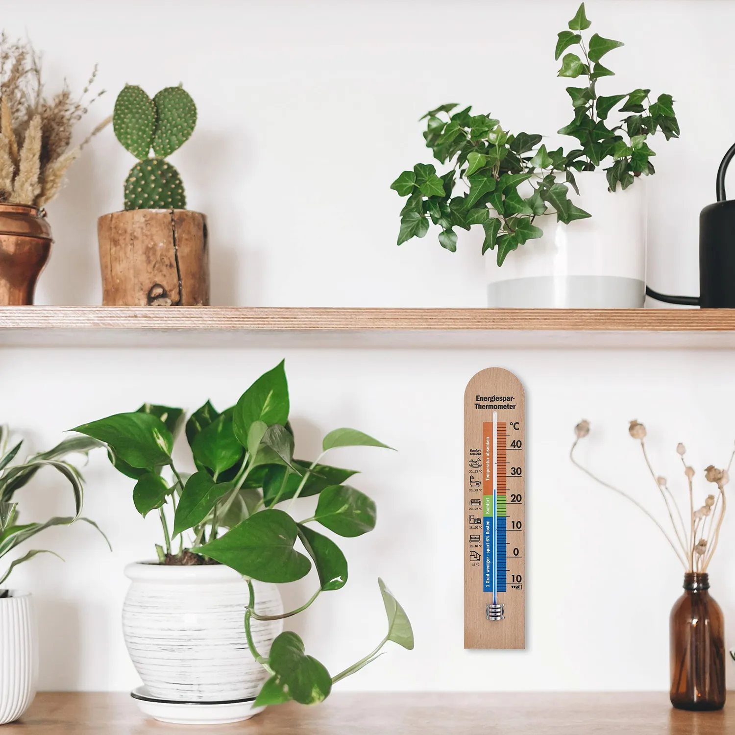 TFA Dostmann 12.1055.05 Energiespar-Thermometer Buche 1 Stück