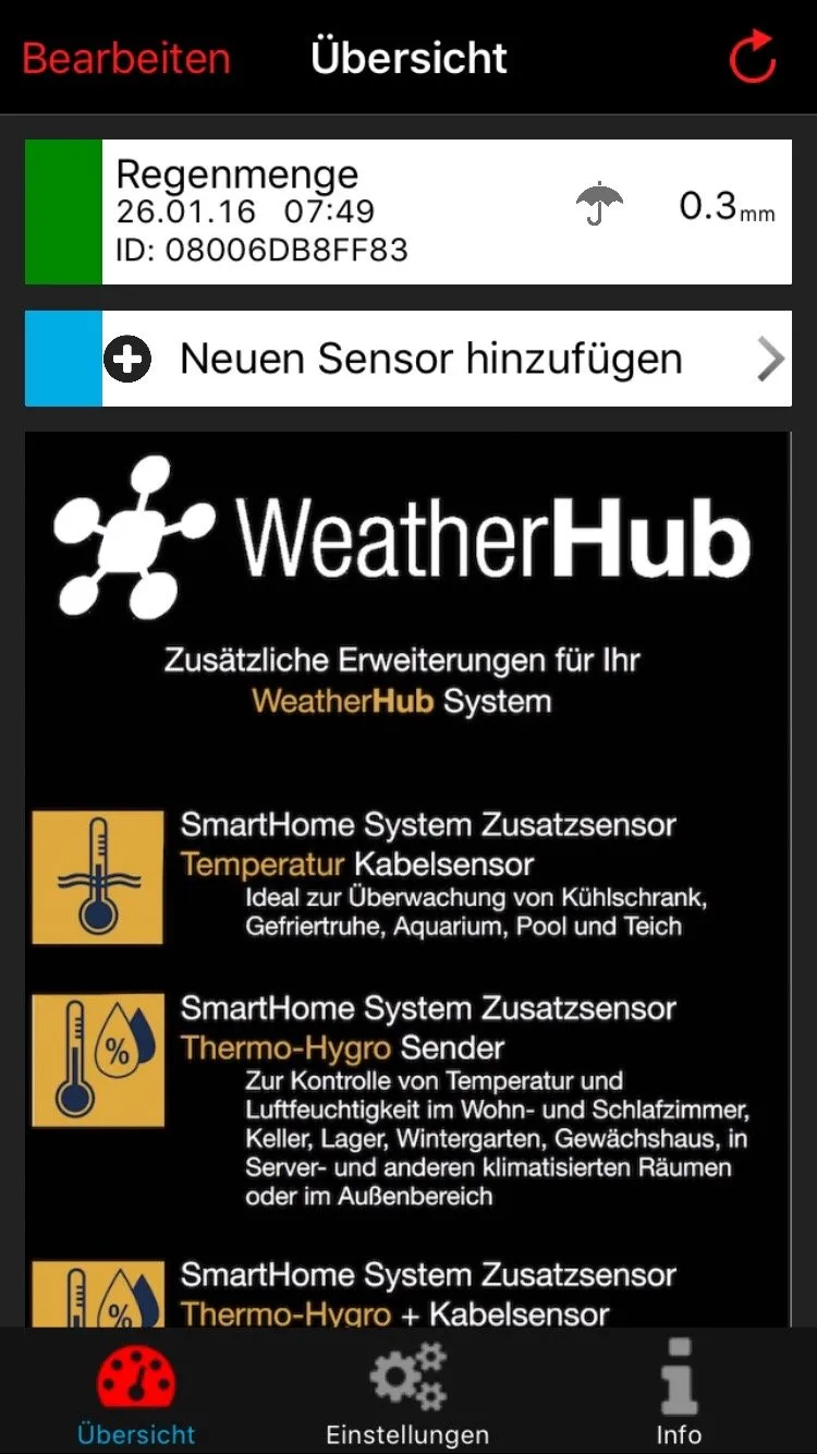 TFA Dostmann WeatherHub Starter-Set Regenmesser Gateway