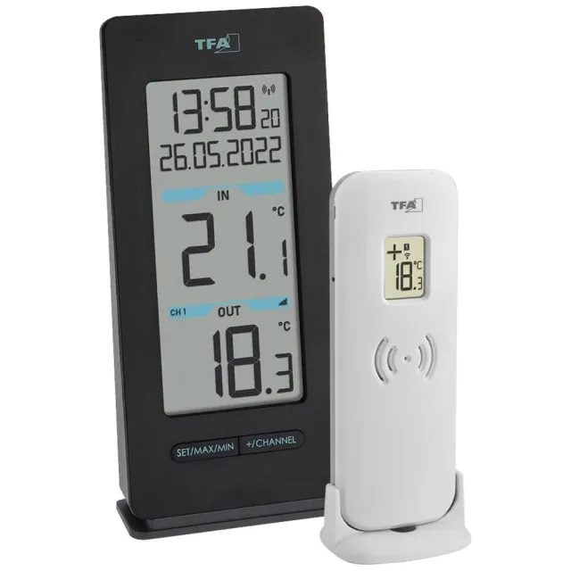 TFA Dostmann Buddy 30.3072.01 Funk-Thermometer schwarz