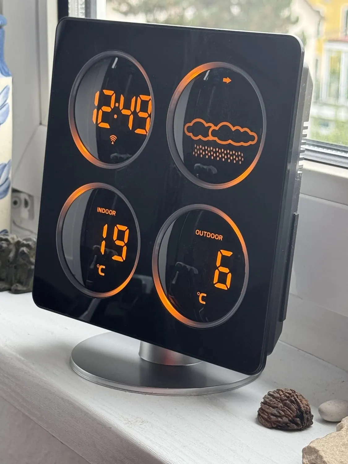Technoline WS WS6830 Wetterstation Schwarz LED Orange