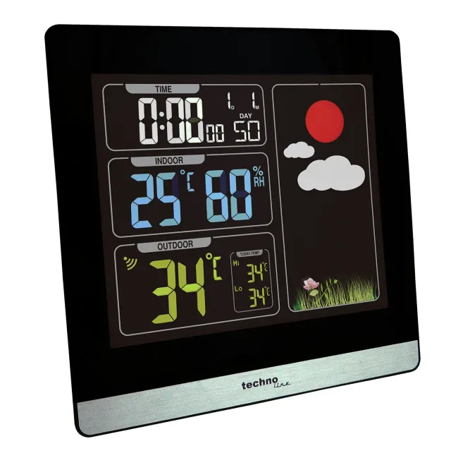 Technoline WS 6448 Funk-Wetterstation mit Außensensor Wecker