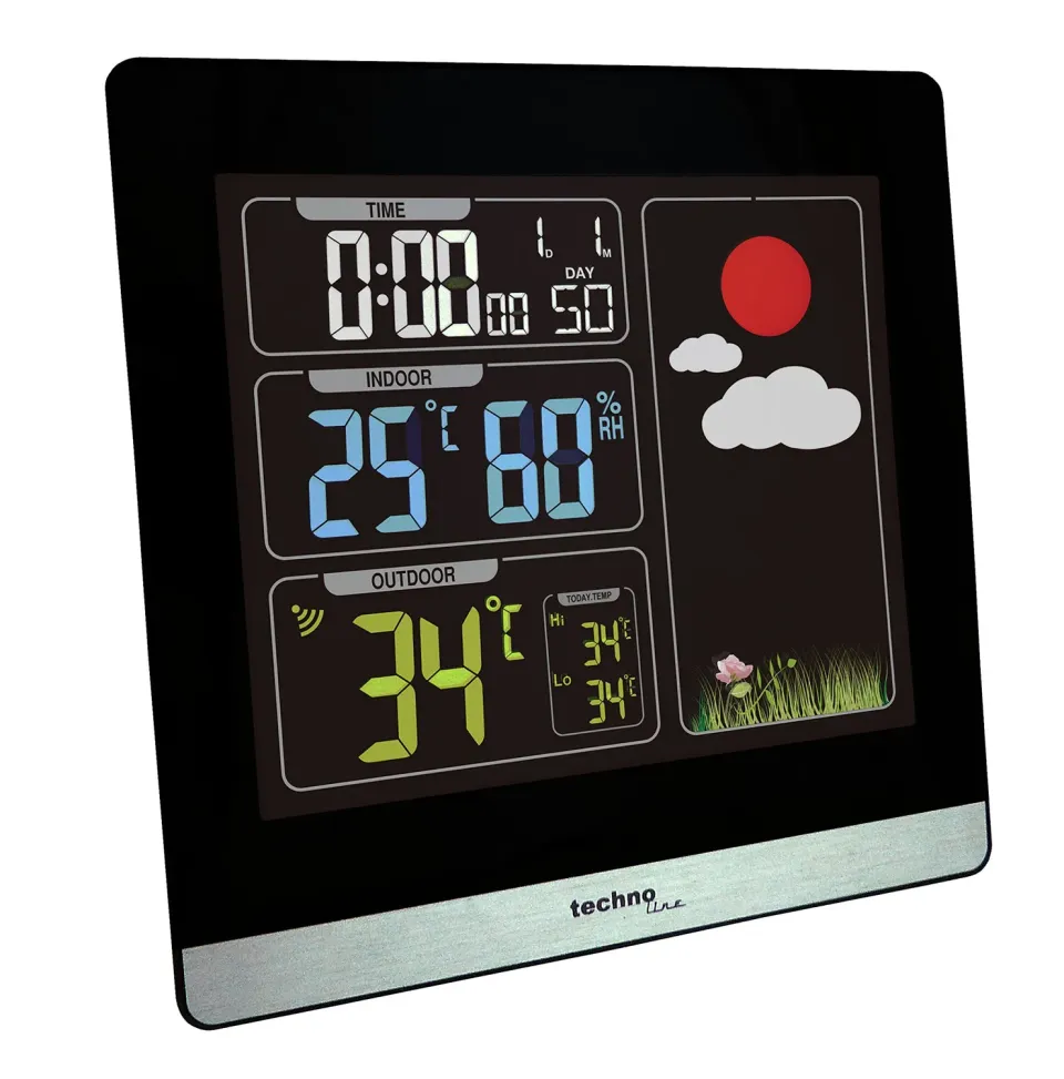 Technoline WS 6448 Funk-Wetterstation mit Außensensor Wecker