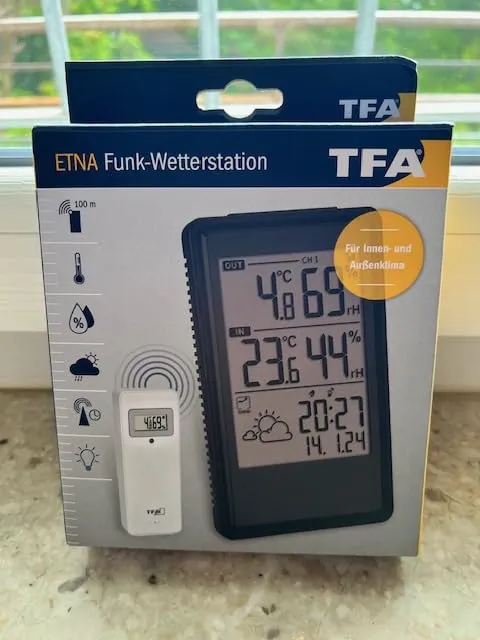 TFA Dostmann Etna 35.1173 Funk-Wetterstation schwarz