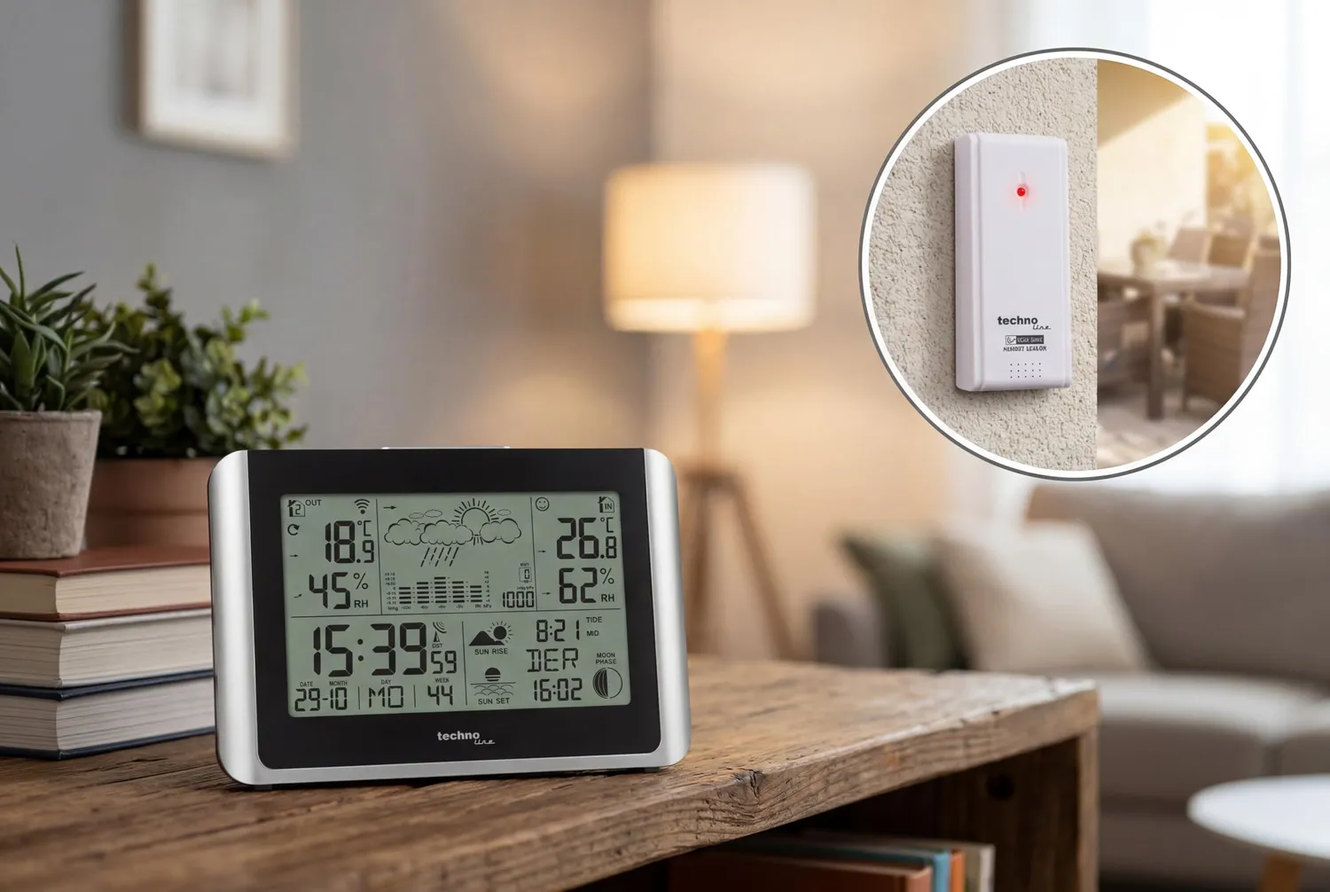 Technoline WS6767 Funk-Wetterstation mit Außensensor