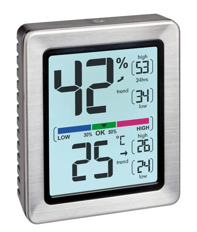 TFA Dostmann Exacto 30.5047.54 Thermo-Hygrometer silber
