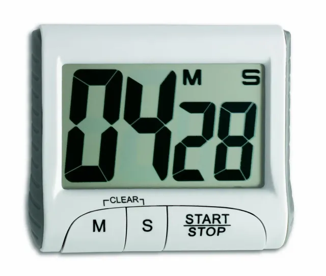 TFA Dostmann 38.2021.02 Digitaler Timer weiß 99 Min mit Memory