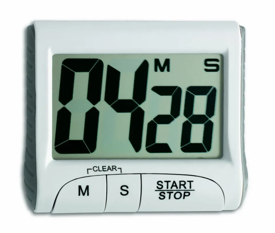TFA Dostmann 38.2021.02 Digitaler Timer weiß 99 Min mit Memory