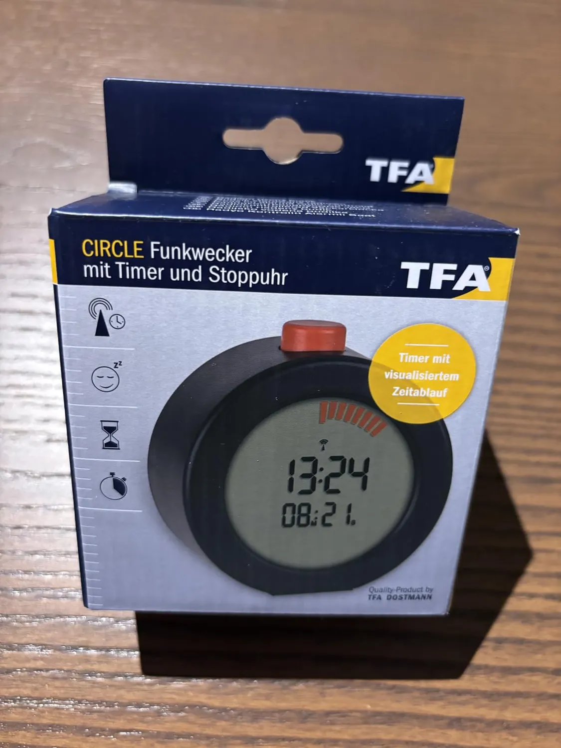 TFA Dostmann 60.2569 digitaler Funk-Wecker Timer schwarz