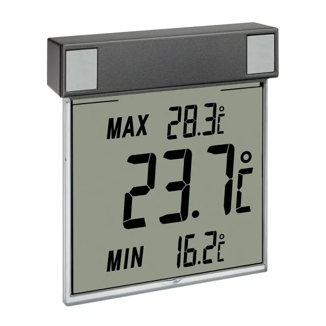 TFA Dostmann Vision 30.1025.10 digitales Fensterthermometer anthrazit