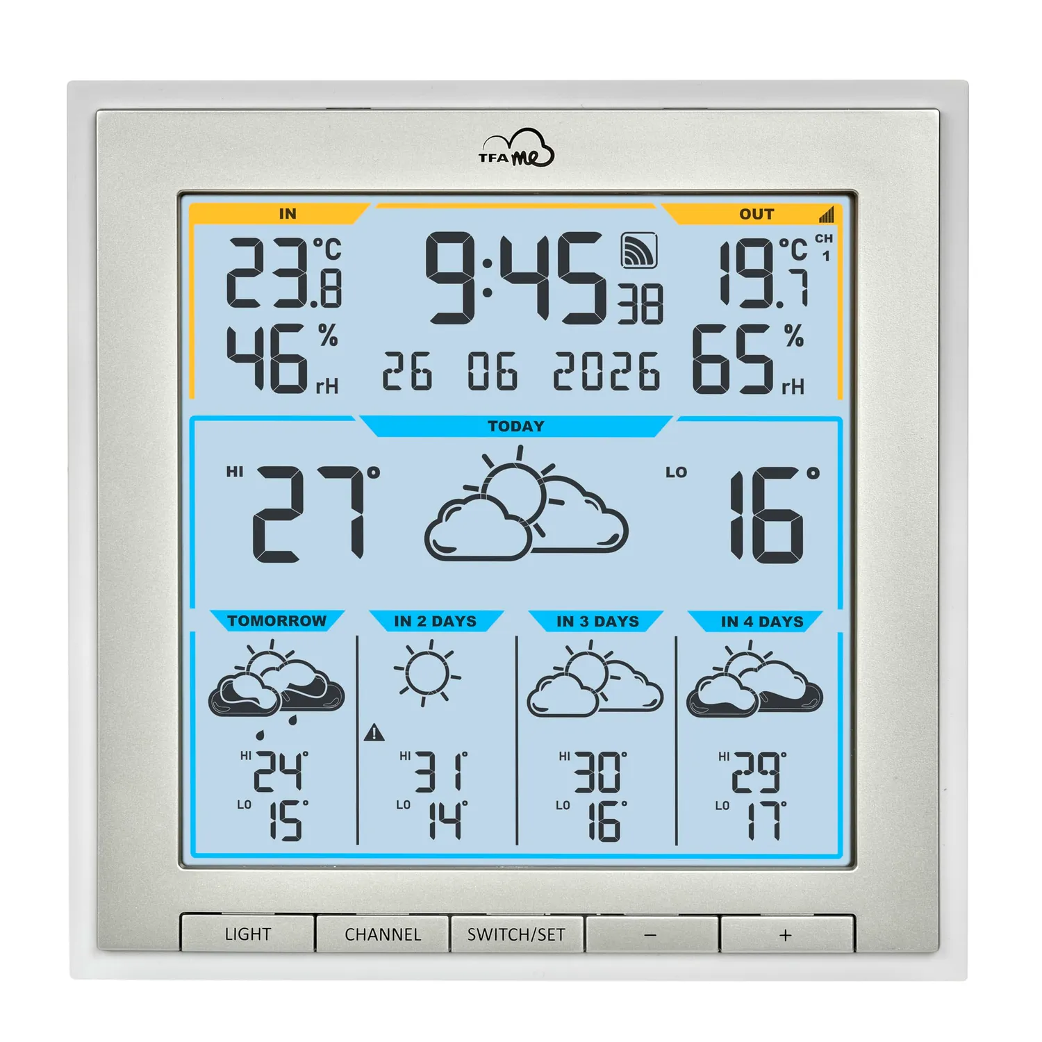 TFA Dostmann TFA.me ID-08 35.8105.02 Wetterstation weiß 5-Tage
