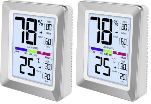 Technoline WS 9460 Raumklimastation silber Touchlicht