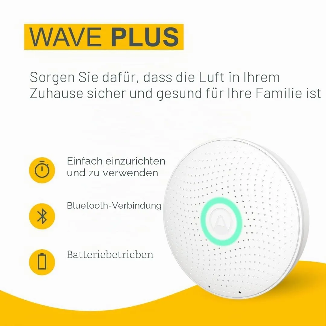 Airthings Wave Plus 2930 Luftqualitätsmessgerät Radon
