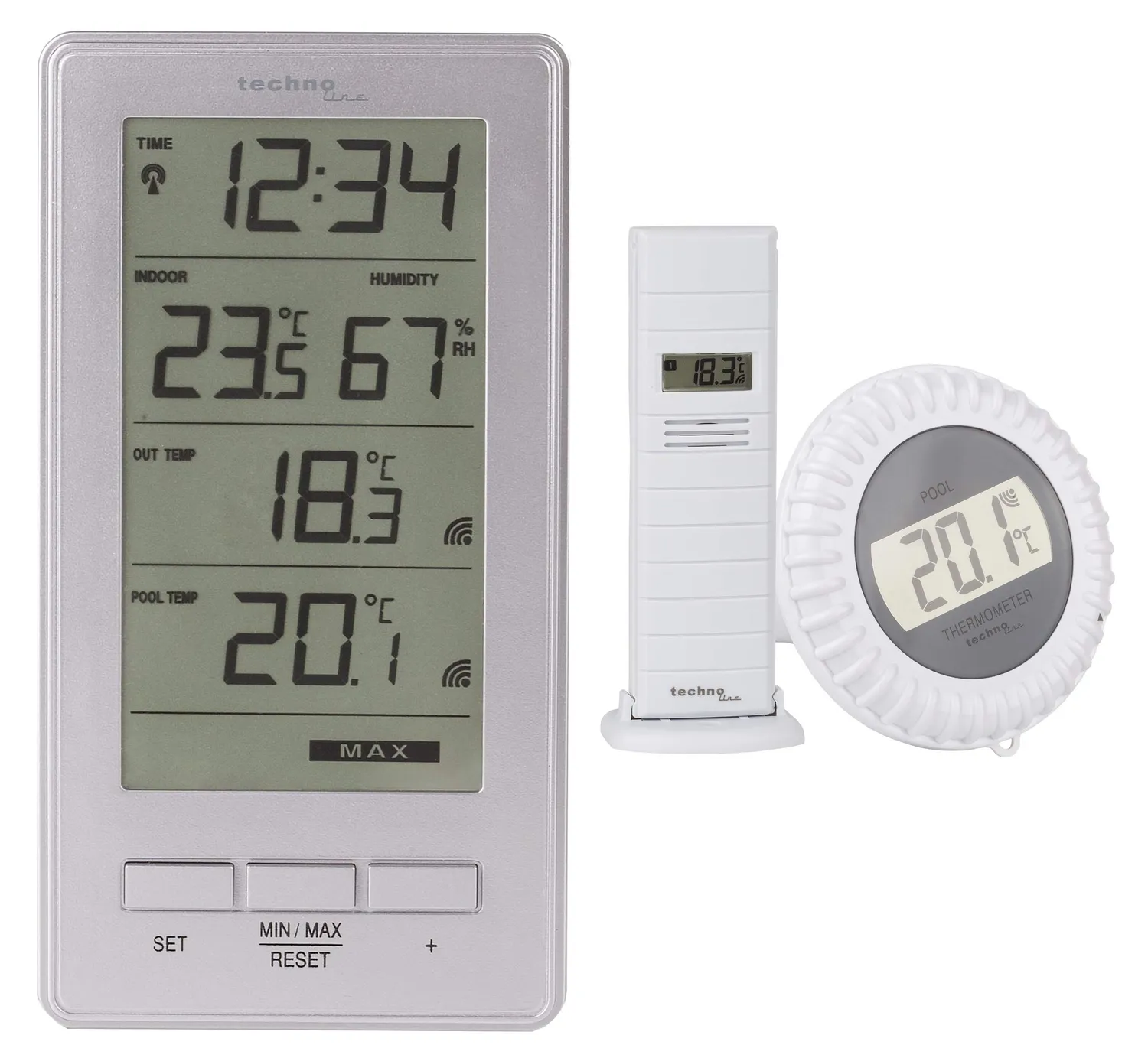 Technoline WS9059 Funk-Poolthermometer mit Basisstation