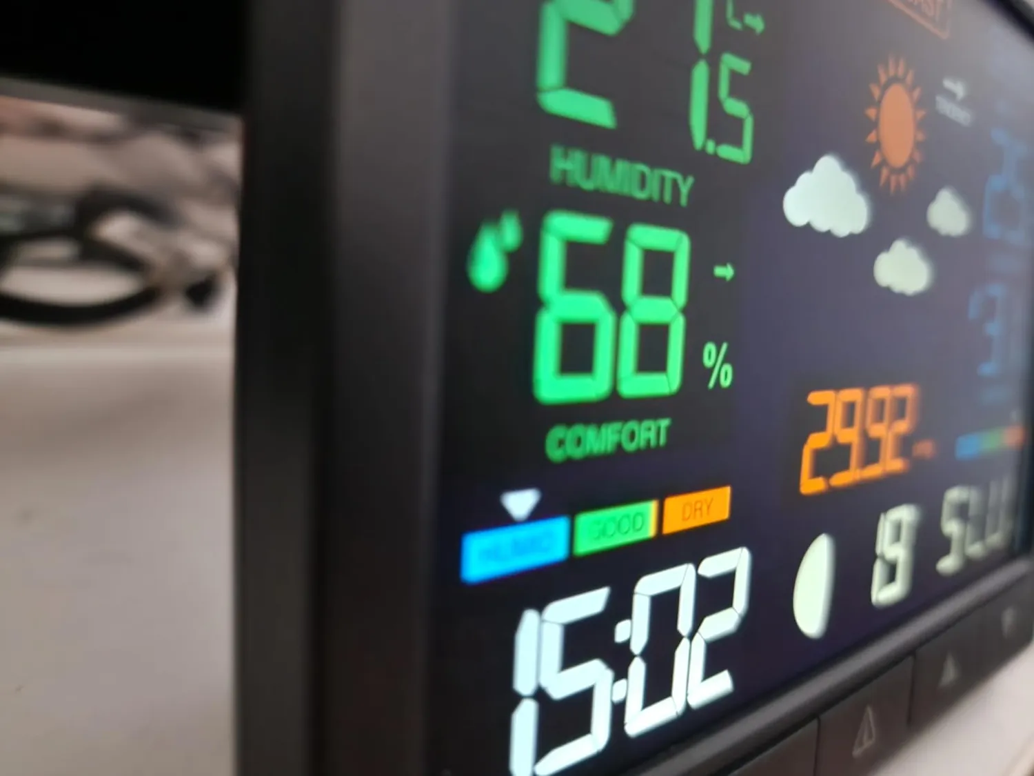 TFA Dostmann Contrast 35.1171 Wetterstation schwarz VA-Display