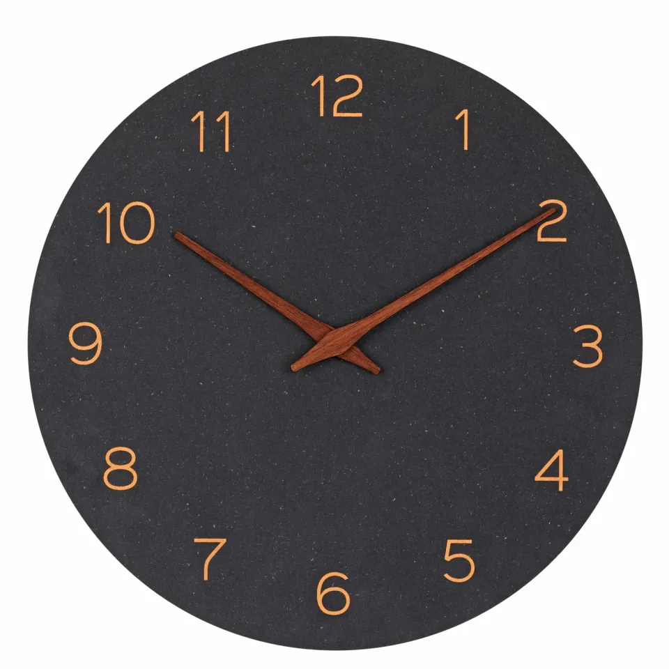 TFA Dostmann 60.3054.01 Wanduhr 30cm schwarz lautlos Holz