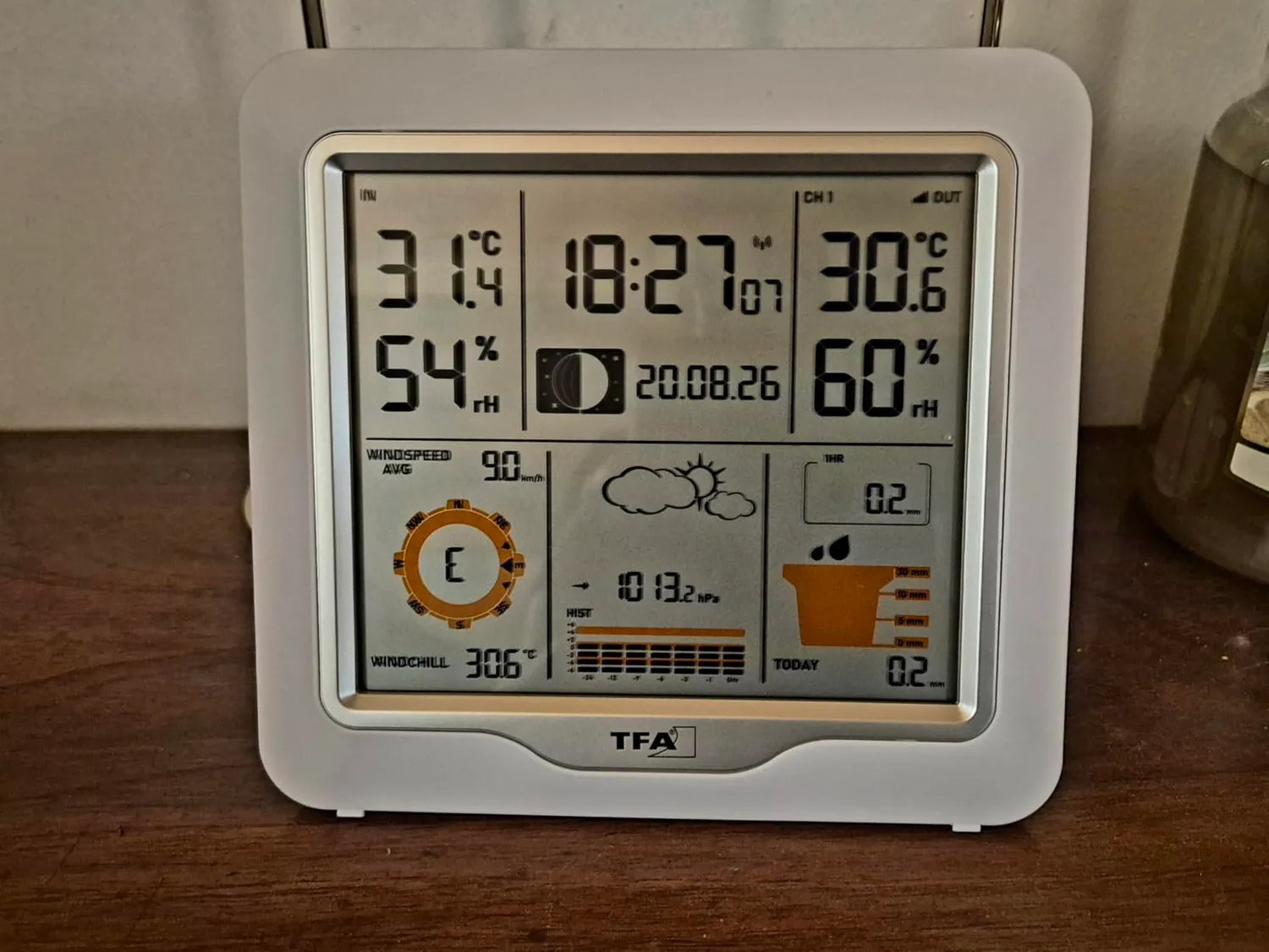 TFA Dostmann Weather One 35.1177 Funk-Wetterstation 5-in-1 weiß