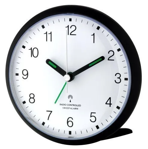 TFA Dostmann 60.1506 Funk-Wecker Silber analog geräuscharm