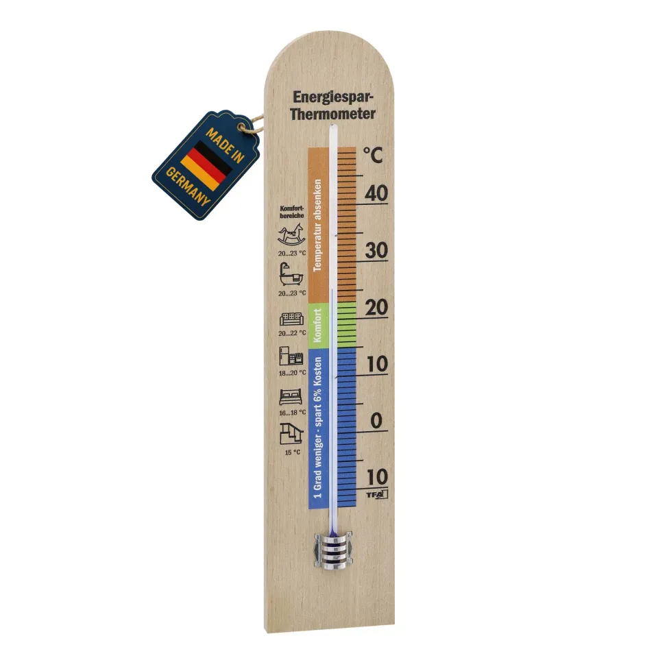 TFA Dostmann 12.1055.05 Energiespar-Thermometer Buche 1 Stück