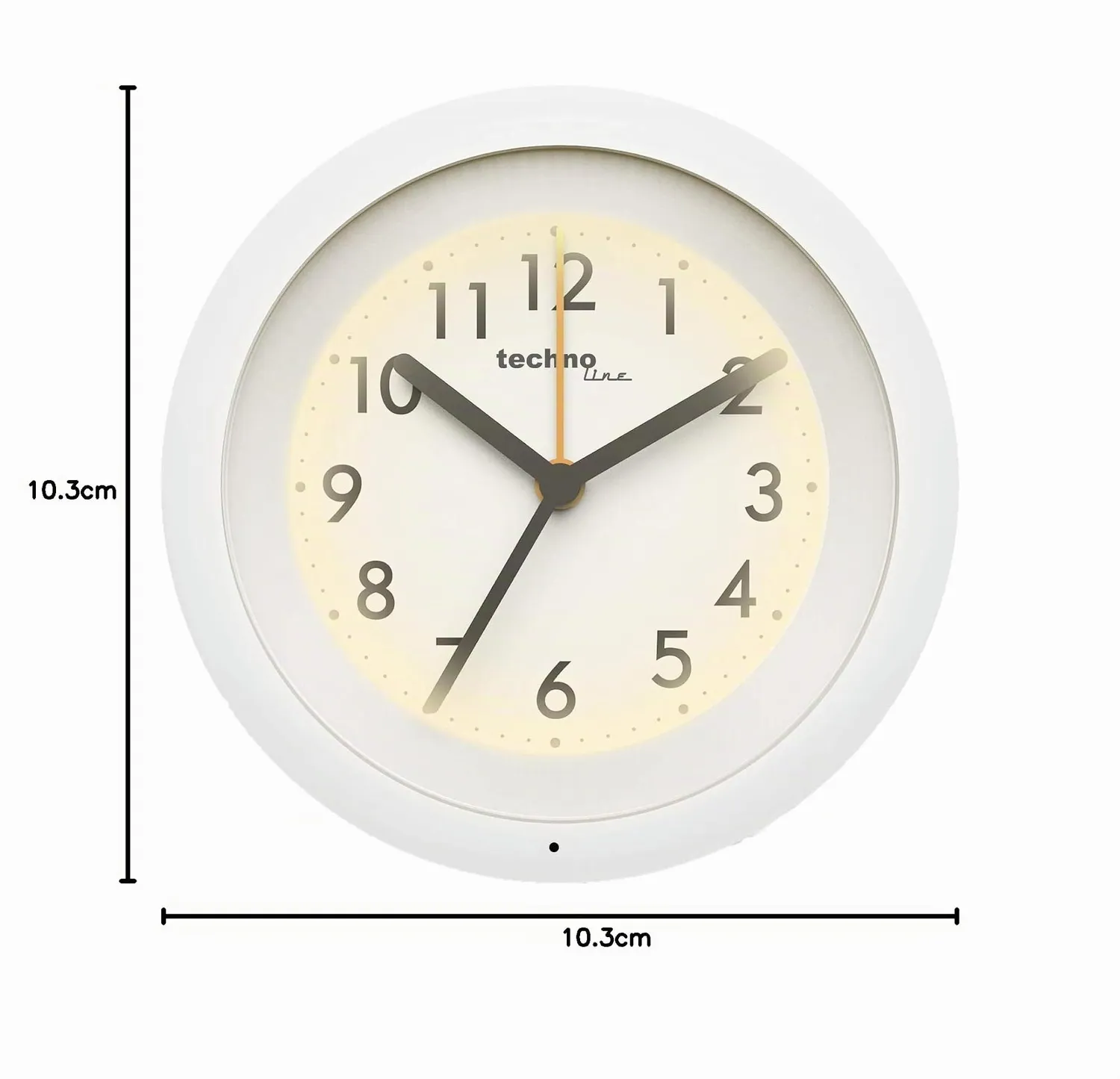 Technoline Modell X Quarzwecker analog weiß Nachtlicht