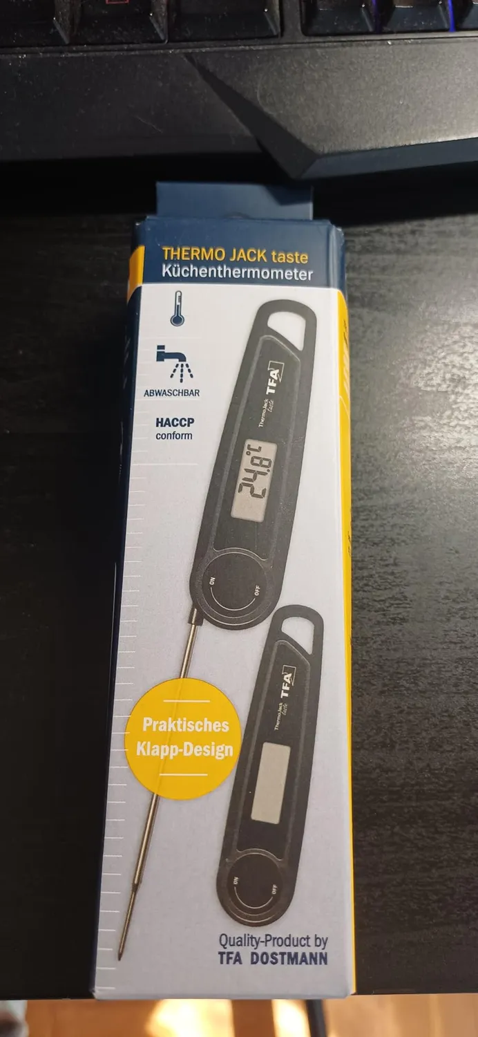 TFA Dostmann Thermo Jack Taste 30.2035 Fleischthermometer schwarz ±0,5°C