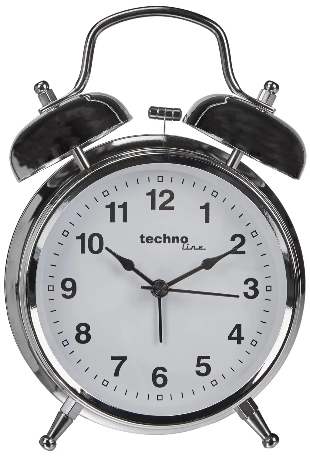 Technoline DGW Doppelglockenwecker analog silber Retro