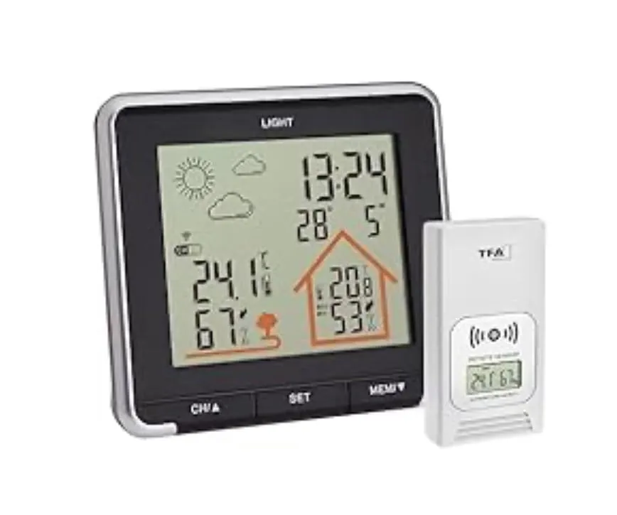 TFA Dostmann Life 35.1153.01 Funkwetterstation schwarz mit Sensor