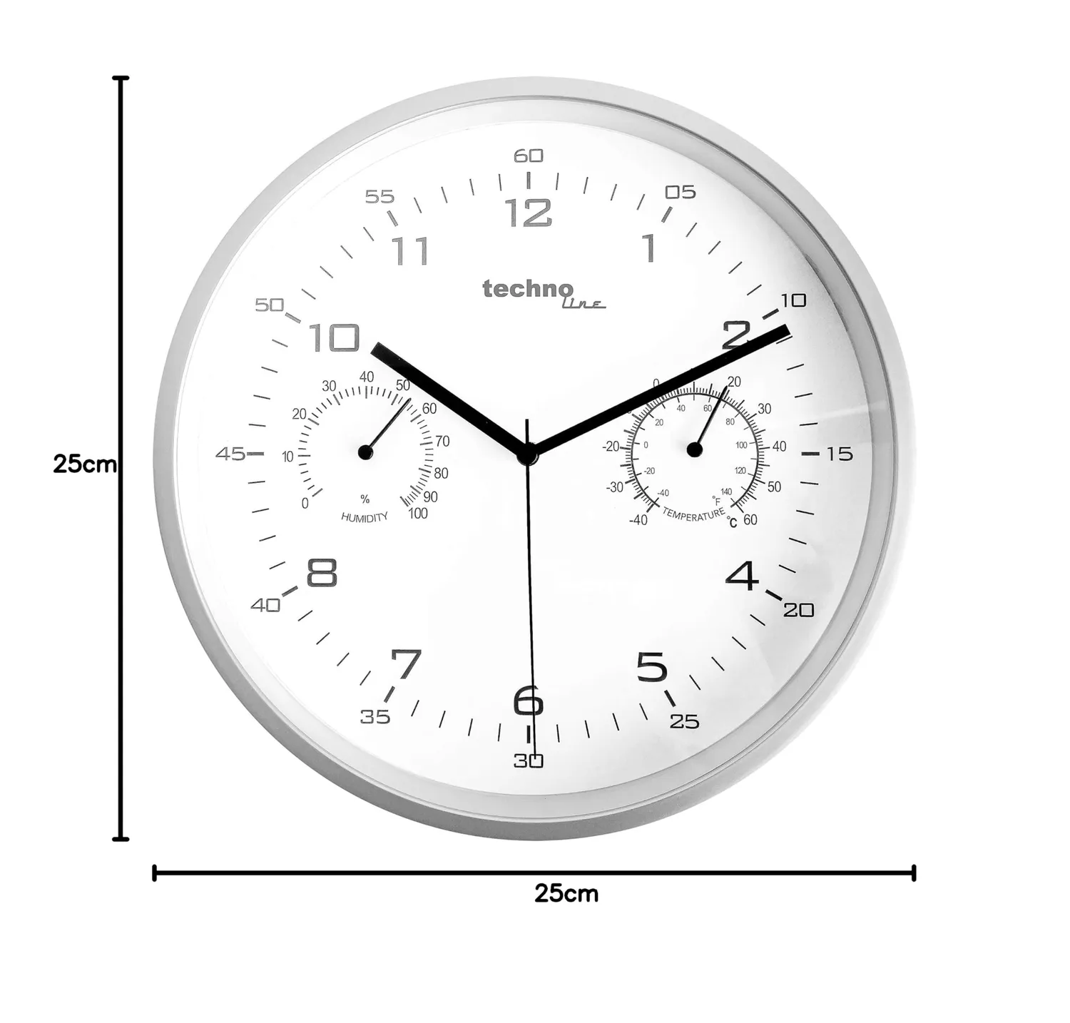 Technoline WT 653 Wanduhr mit Temperatur Luftfeuchte