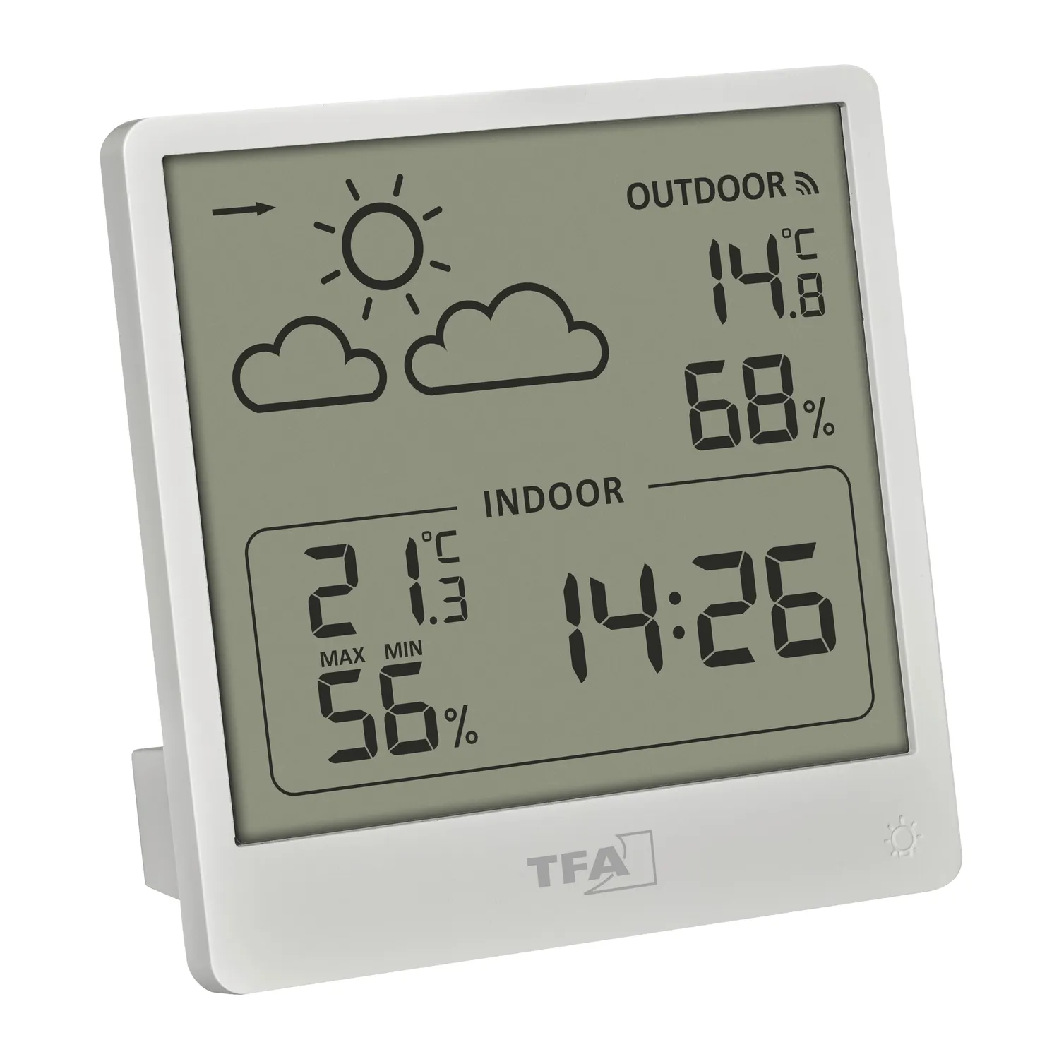 TFA Dostmann Cleo 35.1176.02 Funk-Wetterstation weiß Außensensor