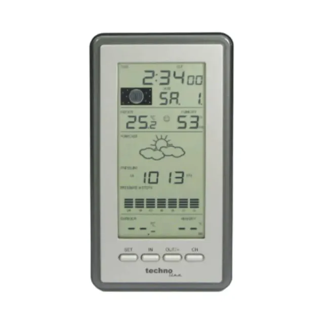 Technoline WS 9040-IT Wetterstation silber mit Außensender
