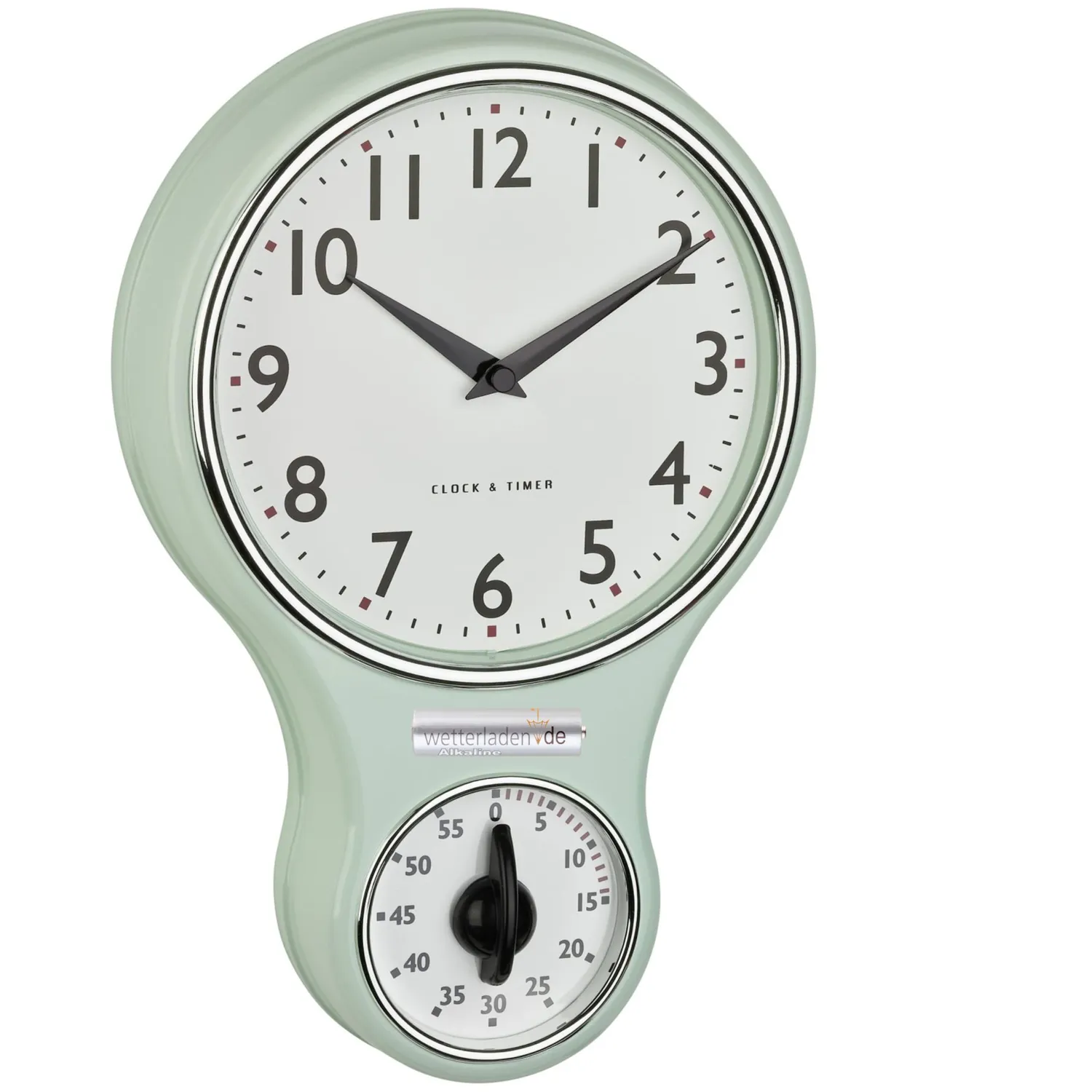 TFA Dostmann 60.3073.20 Wanduhr türkis Timer 60min