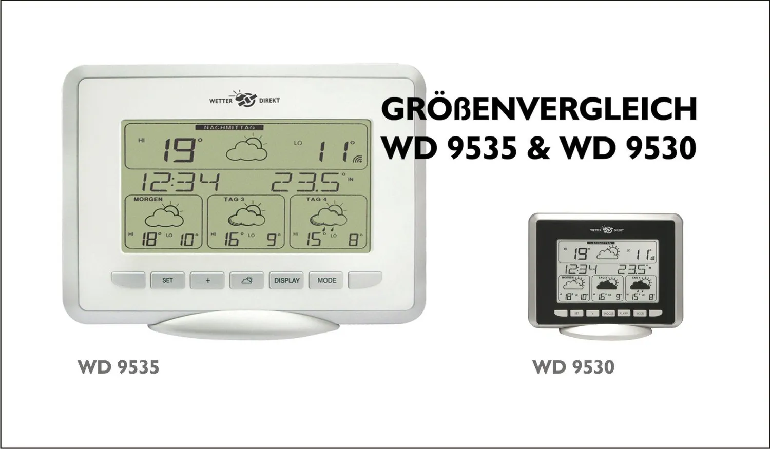 Technoline WetterDirekt WD 9535 Wetterstation 4-Tage weiß-silber