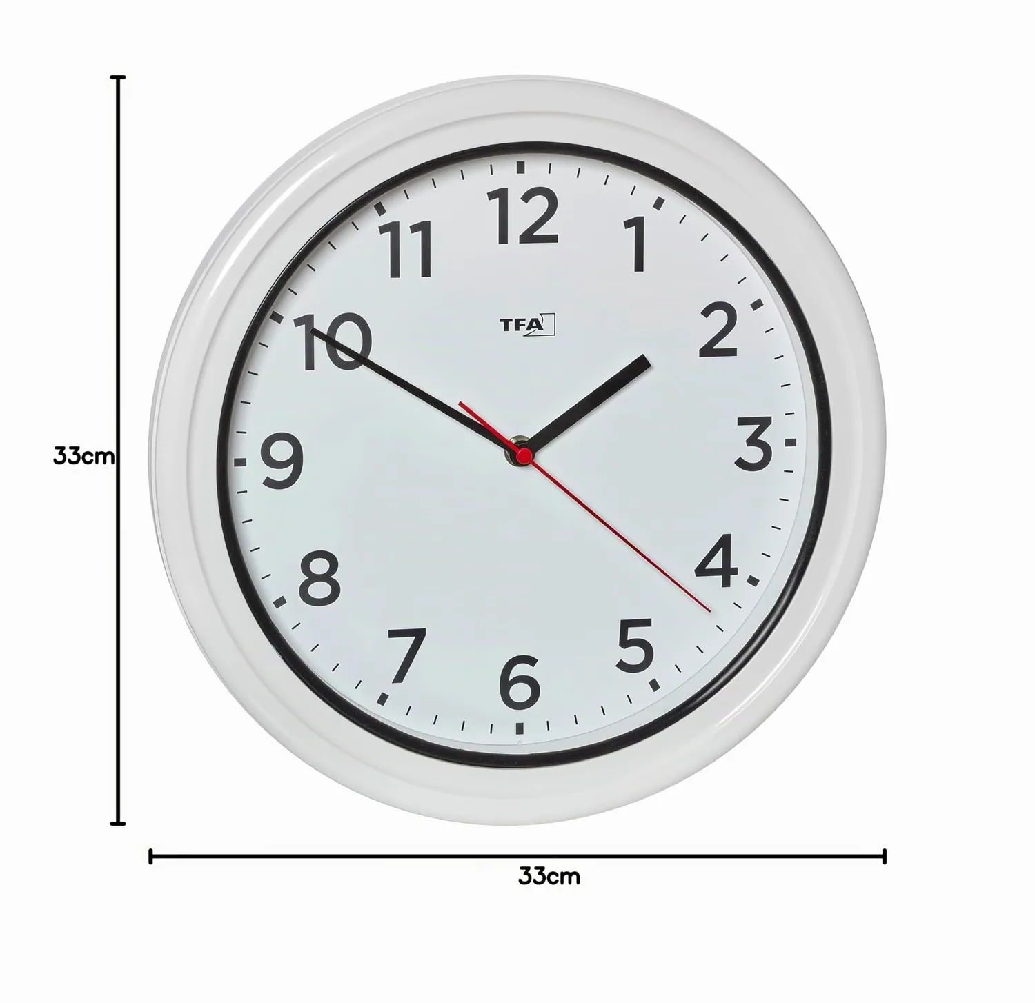 TFA Dostmann 60.3078 Outdoor-Wanduhr weiß 30,5 cm IP67