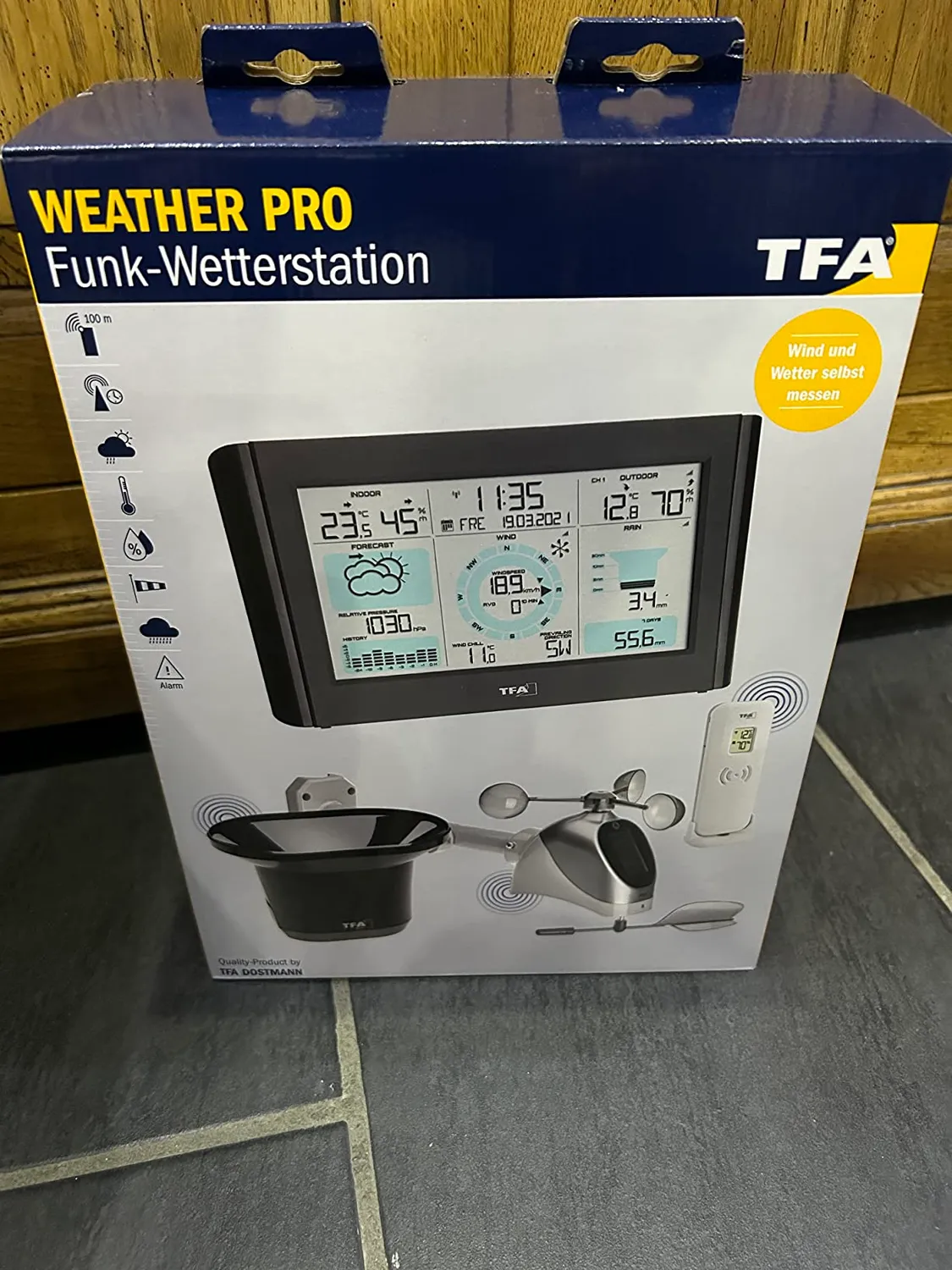 TFA Weather Pro 35.1161.01 Wetterstation Bundle schwarz