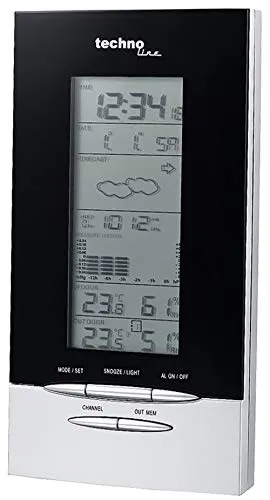 Technoline WS 6730 Wetterstation Funk mit 3 Sensoren möglich