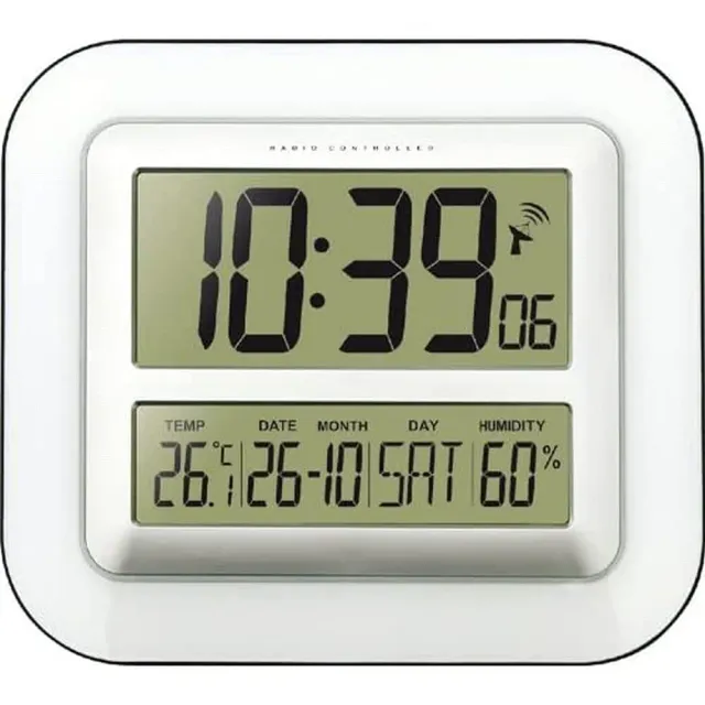 Technoline WS 8006 Funkwanduhr Weiß mit Hygrometer
