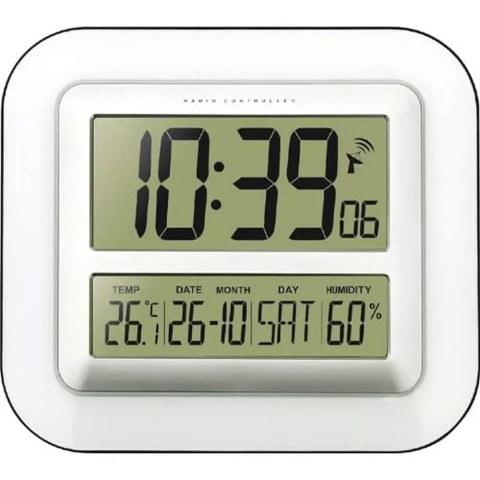 Technoline WS 8006 Funkwanduhr Weiß mit Hygrometer