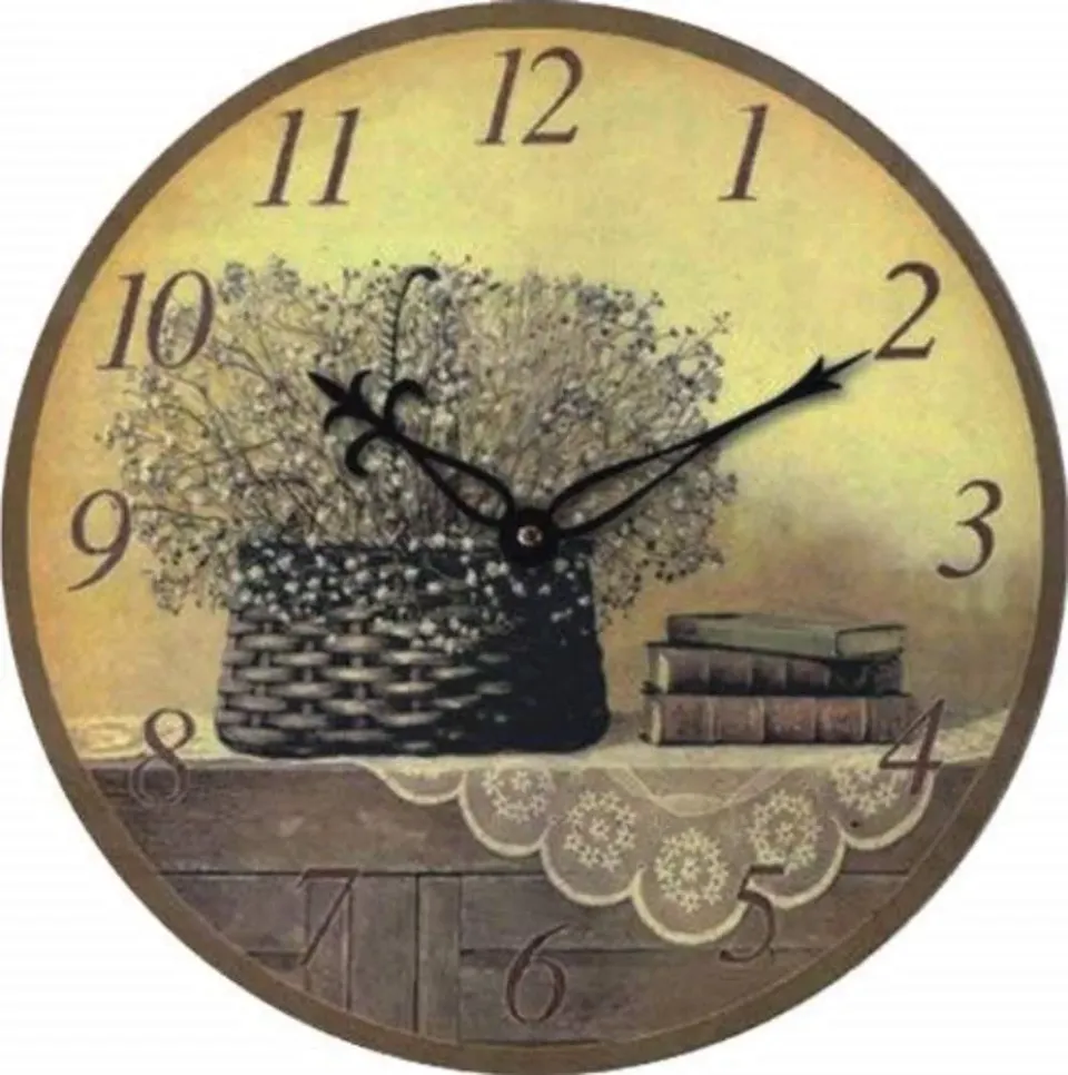 Technoline WT 1016 Wanduhr 34 cm Blumenkorb