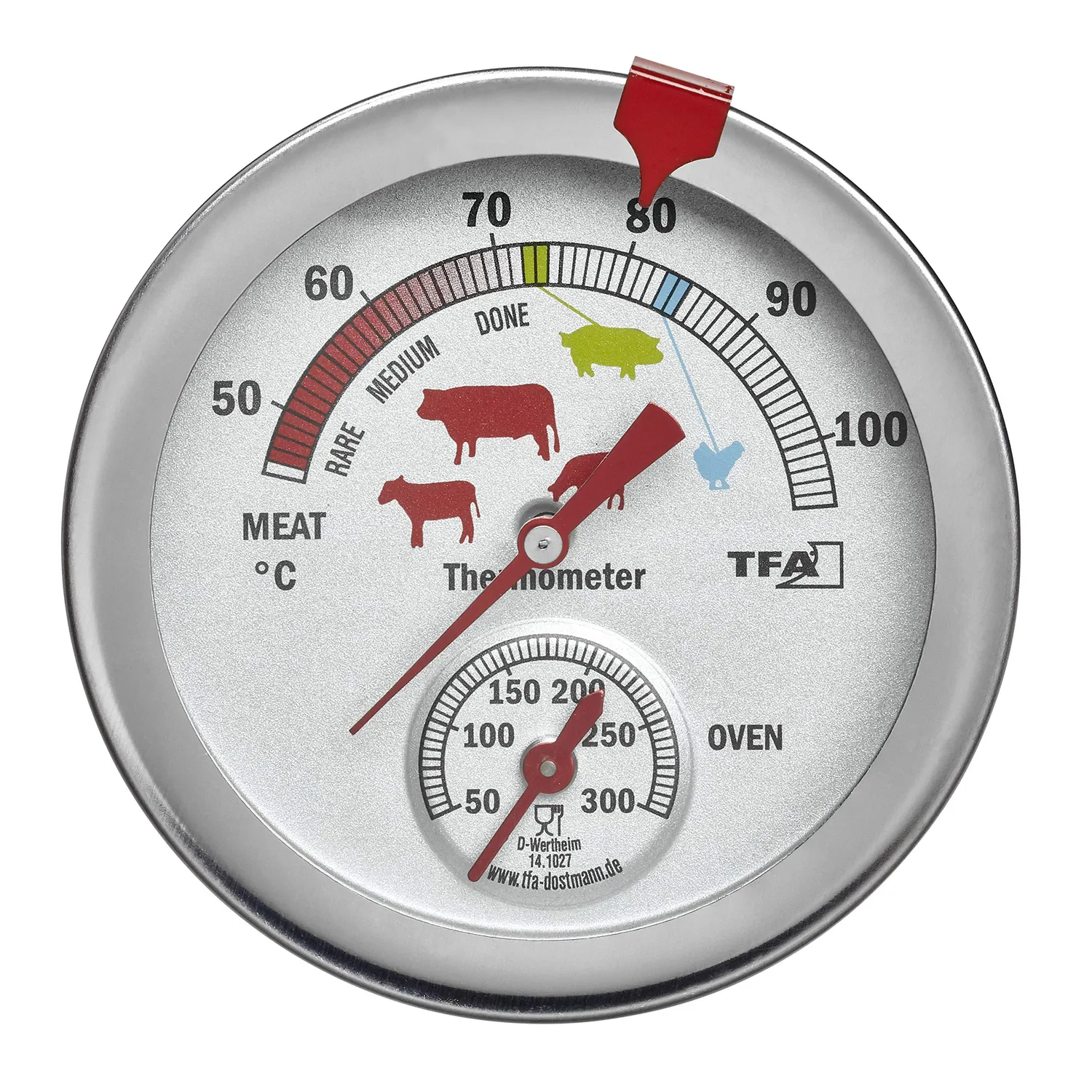 TFA Dostmann 14.1027 Braten-Thermometer Edelstahl analog