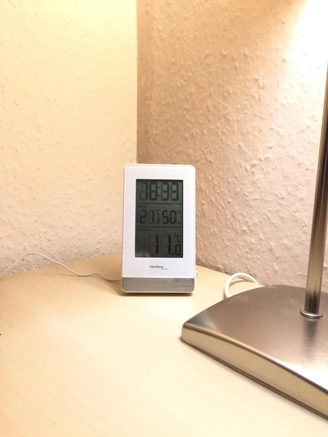 Technoline WS7039 Temperaturstation Kabelfühler weiß