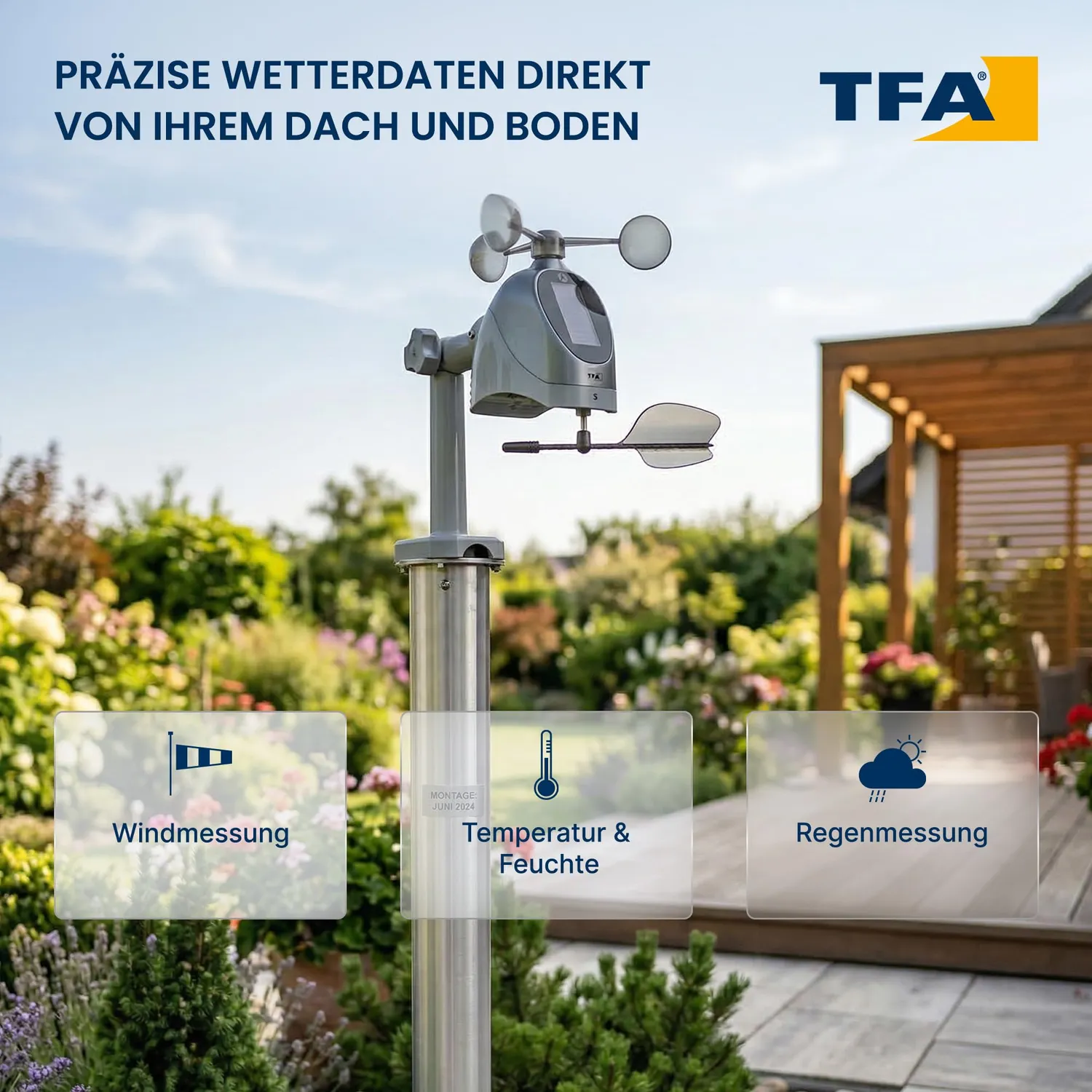 TFA Weather Pro 35.1161.01 Wetterstation Bundle schwarz