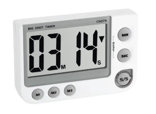TFA Dostmann 38.2024 Timer Stoppuhr weiß mit Magnet