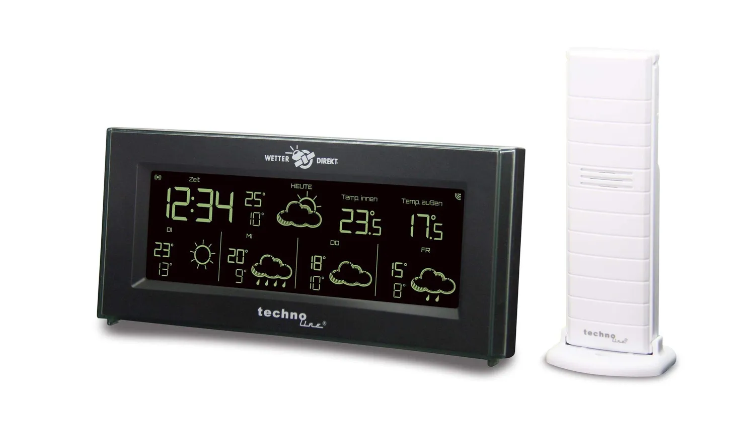 Technoline WD 2950 Wetterdirekt-Wetterstation Farbdisplay schwarz