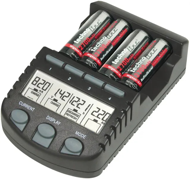 Technoline BC 700 Ladegerät AA AAA ohne Batterien LCD