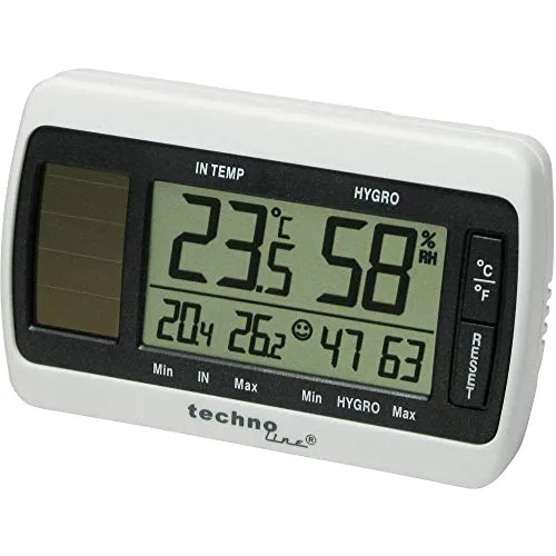 Technoline WS 7007 Thermometer Hygrometer Solar weiß